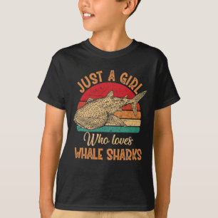 Retro Nur Ein Mädchen Das Walhaie Liebt Vintage T-Shirt