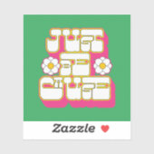 Retro, nur weil Rosa und Grün Aufkleber (Blatt)