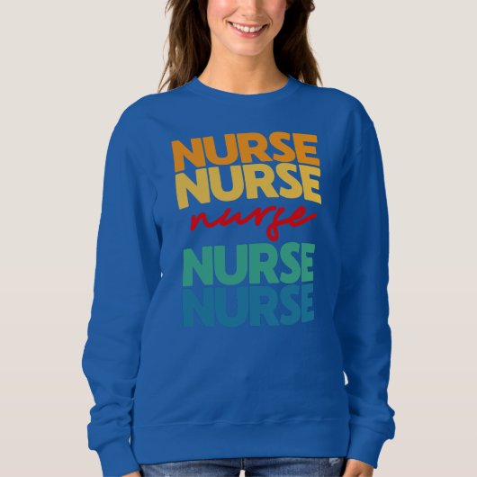 Retro Nurse Apprecision ER Nurse and RN Nurse Sweatshirt (Vorderseite)