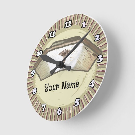 Retro Nurse Cap Runde Wanduhr (Winkel)