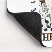 Retro Nurse Ghost Halloween Impfstoff sagen Boo zu Mousepad (Ecke)