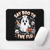 Retro Nurse Ghost Halloween Impfstoff sagen Boo zu Mousepad (Mit Mouse)