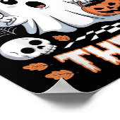 Retro Nurse Ghost Halloween Impfstoff sagen Boo zu Poster (Ecke)