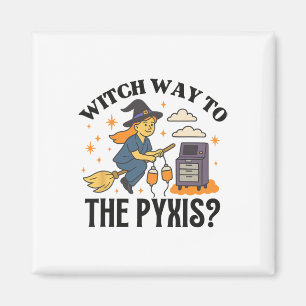 Retro Nurse Hexe Halloween Doktor Nurse Ghost Icu Magnet