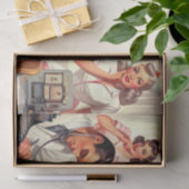 Retro Nurse Illustration Seidenpapier (Geschenk)