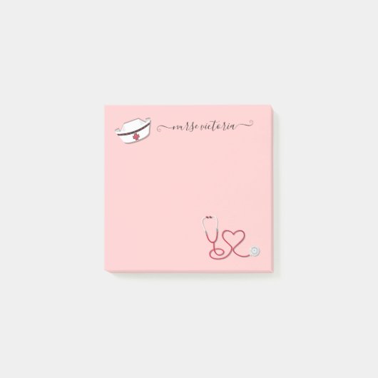 Retro Nurse Medical Post-it Notes Klebezettel (Vorderseite)