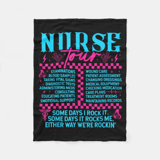 Retro Nurse Nurse Week Men Women Nurse Fleecedecke (Vorderseite)