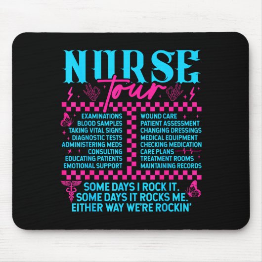 Retro Nurse Nurse Week Men Women Nurse Mousepad (Vorne)