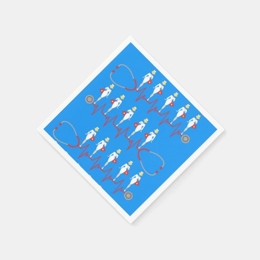 Retro Nurse Paper Napkins Serviette (Ecke)