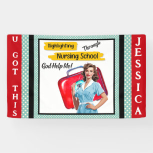 Retro Nurse Pinup_ Krankenpflege Banner