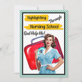 Retro Nurse Pinup_ Krankenpflege Einladung