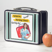 Retro Nurse Pinup_ Krankenpflege Metall Brotdose (Beispiel)