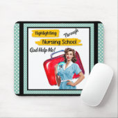 Retro Nurse Pinup_ Krankenpflege Mousepad (Mit Mouse)