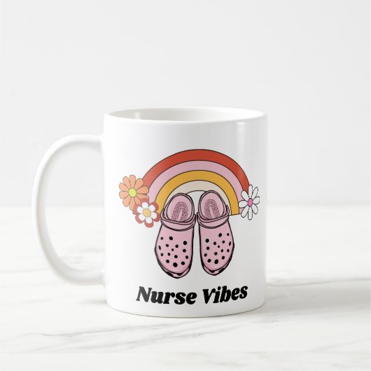 Retro Nurse Vibes Kaffeetasse (Links)