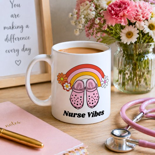 Retro Nurse Vibes Kaffeetasse