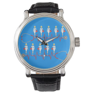 Retro Nurse Watch Armbanduhr