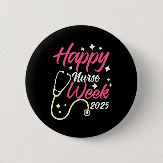 Retro Nurse Week Men Happy Nurse Week 2025 G Button (Vorderseite)