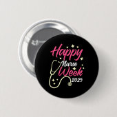 Retro Nurse Week Men Happy Nurse Week 2025 G Button (Vorne & Hinten)
