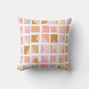 Retro-Nursery-Dekor geometrisch rosa Pastell Süß Kissen