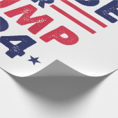 Retro Nurses for Trump 2024 America Stars Flag Str Geschenkpapier (Ecke)