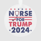 Retro Nurses for Trump 2024 America Stars Flag Str Ornament (Rückseite)