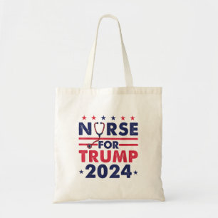 Retro Nurses for Trump 2024 America Stars Flag Str Tragetasche