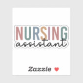 Retro Nursing Assistant CNA Pflegeassistent Aufkleber (Blatt)