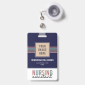 Retro Nursing Assistant CNA Pflegeassistent Ausweis (Vorderseite mit Ausziehbar)
