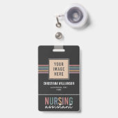Retro Nursing Assistant CNA Pflegeassistent Ausweis (Vorderseite mit Ausziehbar)