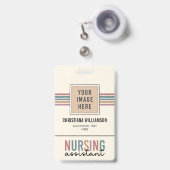 Retro Nursing Assistant CNA Pflegeassistent Ausweis (Vorderseite mit Ausziehbar)
