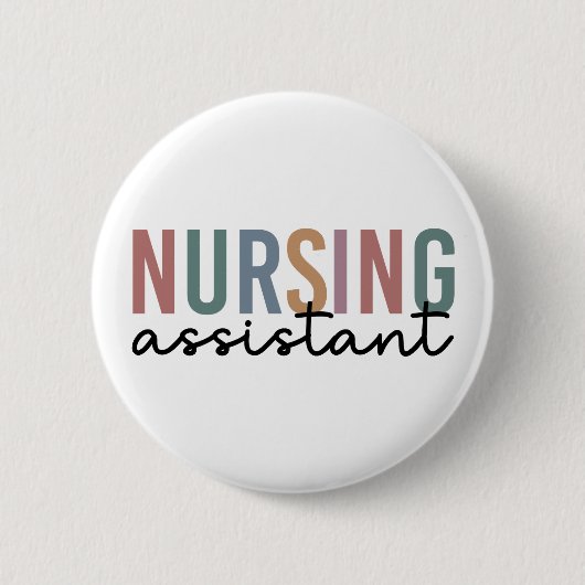Retro Nursing Assistant CNA Pflegeassistent Button (Vorderseite)