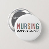Retro Nursing Assistant CNA Pflegeassistent Button (Vorne & Hinten)