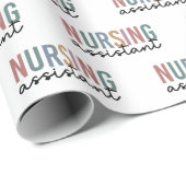 Retro Nursing Assistant CNA Pflegeassistent Geschenkpapier (Rolleneckpunkt)