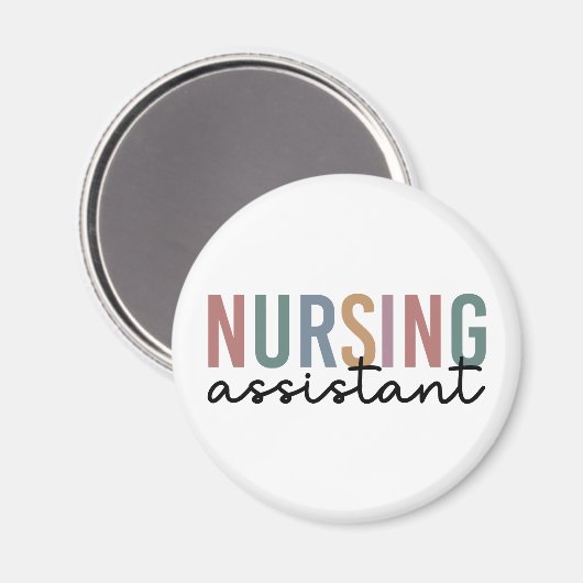 Retro Nursing Assistant CNA Pflegeassistent Magnet (Vorderseite/Rückseite)
