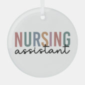Retro Nursing Assistant CNA Pflegeassistent Ornament Aus Glas (Vorderseite)