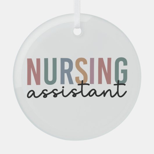 Retro Nursing Assistant CNA Pflegeassistent Ornament Aus Glas (Vorderseite)