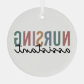 Retro Nursing Assistant CNA Pflegeassistent Ornament Aus Glas (Rückseite)