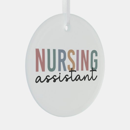 Retro Nursing Assistant CNA Pflegeassistent Ornament Aus Glas (Vorderseite Rechts)