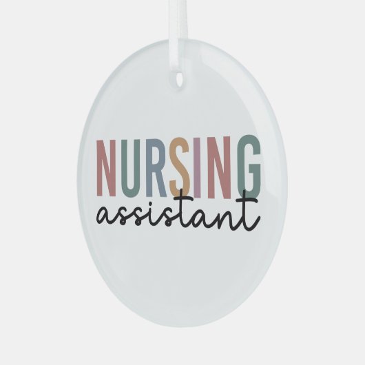 Retro Nursing Assistant CNA Pflegeassistent Ornament Aus Glas (Vorderseite links)