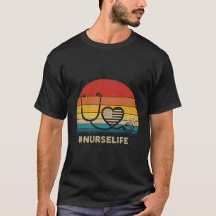 Retro Nurve Life Vintag Stethoscope T-Shirt