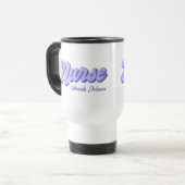 Retro Nurvel Travel Mug Personalisiert Lila Reisebecher (Vorderseite Links)