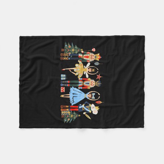 Retro Nutcracker Ballet Christmas Tree Shirts For  Fleecedecke (Vorderseite (Horizontal))