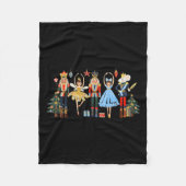 Retro Nutcracker Ballet Christmas Tree Shirts For  Fleecedecke (Vorderseite)