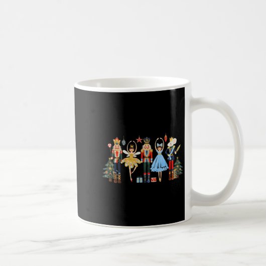 Retro Nutcracker Ballet Christmas Tree Shirts For Kaffeetasse (Rechts)