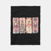 Retro Nutcracker Ballet Nk Christmas Xmas Vibes Wo Fleecedecke (Vorderseite)