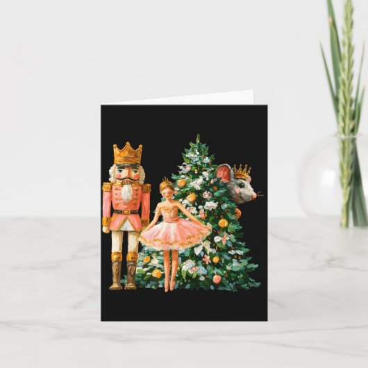 Retro Nutcracker Ballet Nk Christmas Xmas Vibes Wo Karte (Vorderseite)