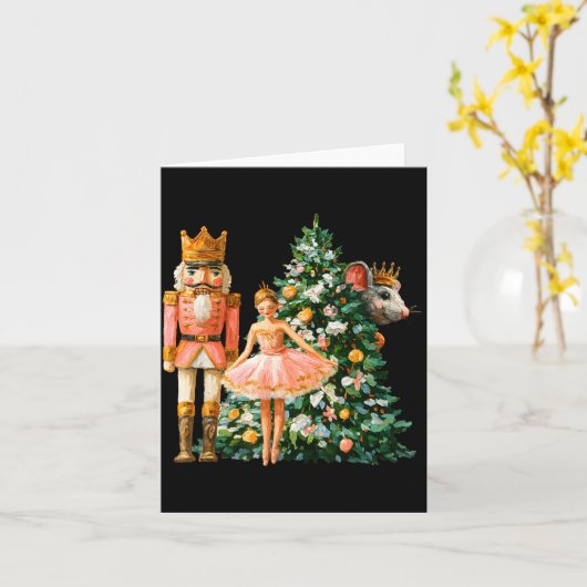 Retro Nutcracker Ballet Nk Christmas Xmas Vibes Wo Karte (Gelbe Blume)