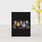 Retro Nutcracker Ballet Weihnachtsbaum S für Fraue Karte (Gelbe Blume)
