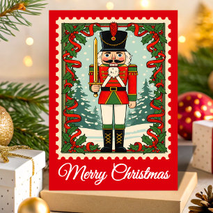 Retro Nutcracker Christmas Postage-Briefmarke Feiertagskarte