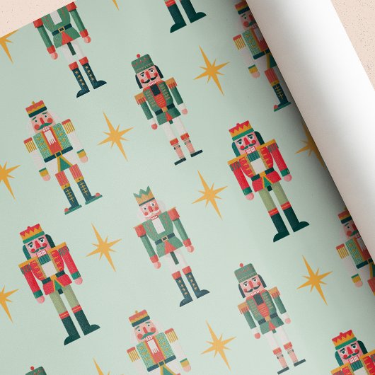 Retro Nutcracker Weihnachten Geschenkpapier